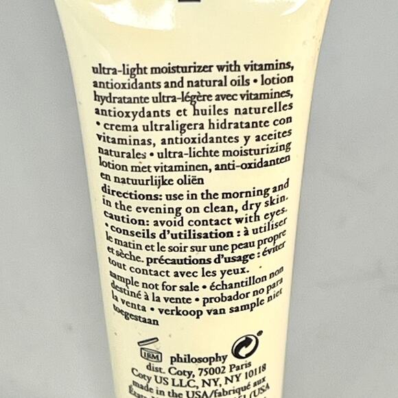 Philosophy Purity Made Simple Ultra-Light Moisturizer Lotion Travel .25 oz New - Picture 6 of 6